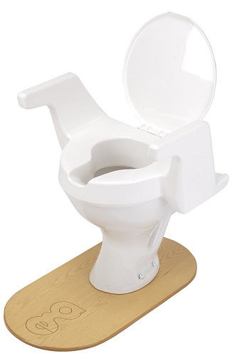 Image of the Enterprise Raised Toilet Seat - Deluxe (with arms and lid) 10cm or 4in