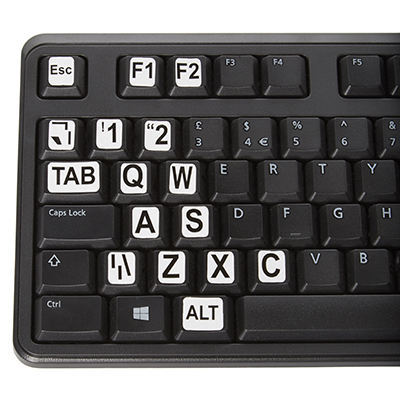 Large print keyboard stickers - black on white