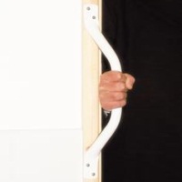 Image of the Cranked Grab Rail (white) - 44.5cm (17.5in)