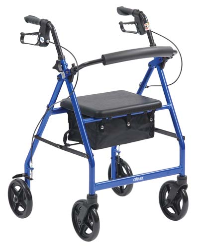 Lightweight Aluminium 4 Wheeled Rollator (7")