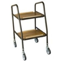 Image of the Days Adjustable Height Teak Shelf Trolley