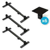 Image of the Alexander Universal Adjustable Height Large Settee Raiser with Flat Plates