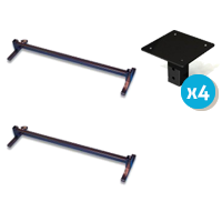 Image of the Alexander Universal Adjustable Height Bed Raiser with Flat Plates