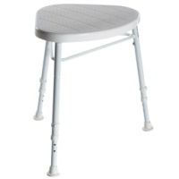 Image of the White Line Corner Shower Stool