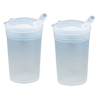 Image of the Feeding Beakers and Lids - Twin Pack - 3mm Spout Hole