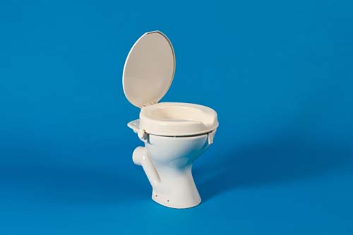 Prima Raised Toilet Seat 2in or 5cm Deluxe (with side adjusters and lid)