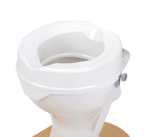 Prima Raised Toilet Seat 2in or 5cm Super (with side adjusters - Without lid)