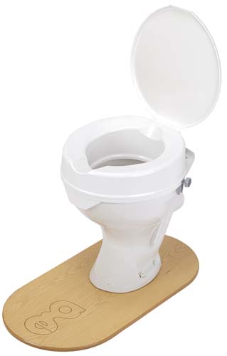 Prima Raised Toilet Seat 4in or 10cm Super (with side adjusters - Without lid)