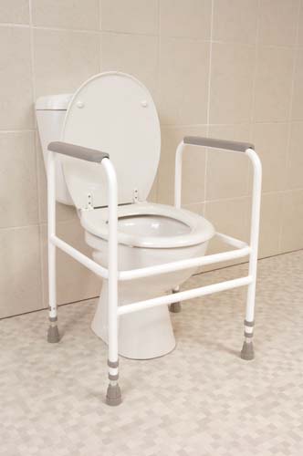 Image of the Economy Toilet Frame (Height Adjustable) and Floor Fixing Kit