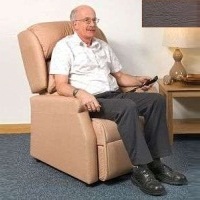 Image of the Raglan Tilt in Space Rise and Recline Chair 16in - Vinyl Brown