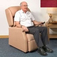 Image of the Raglan Tilt in Space Rise and Recline Chair 16in - Velour Burgundy