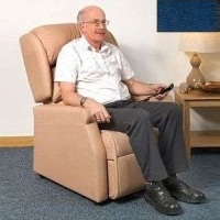 Image of the Raglan Tilt in Space Rise and Recline Chair 16in - Velour Blue