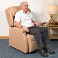 Image of the Raglan Tilt in Space Rise and Recline Chair 16in - Panvelle Tenby Beige