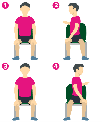 Seated trunk twist