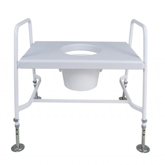 Extra Wide Raised Toilet Seat and Frame (Floor fixed)