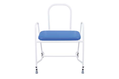 Image of the Bariatric Perching Stool - Arms & Steel Back