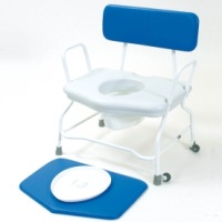 Bariatric commode - fixed height and fixed arms