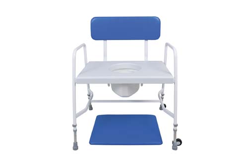 Bariatric Adjustable height and fixed arms commode